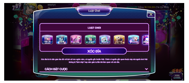 Giới thiệu Game xóc đĩa đổi thưởng Luck8